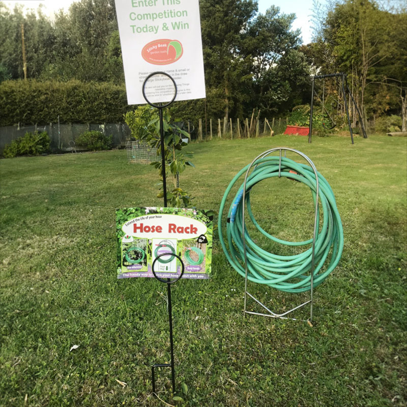 Real estate sign holder pig tail loop